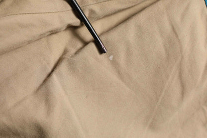 Beige Cotton Cargo Drawstring Trouser Pants