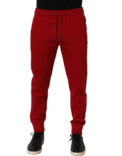Red Cotton Drawstring Jogger Men Trouser Pants