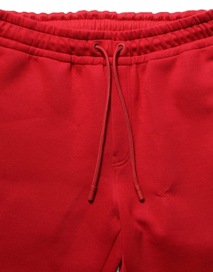 Red Cotton Drawstring Jogger Men Trouser Pants