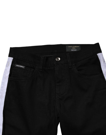Black Cotton Stretch Skinny Denim Trouser Jeans