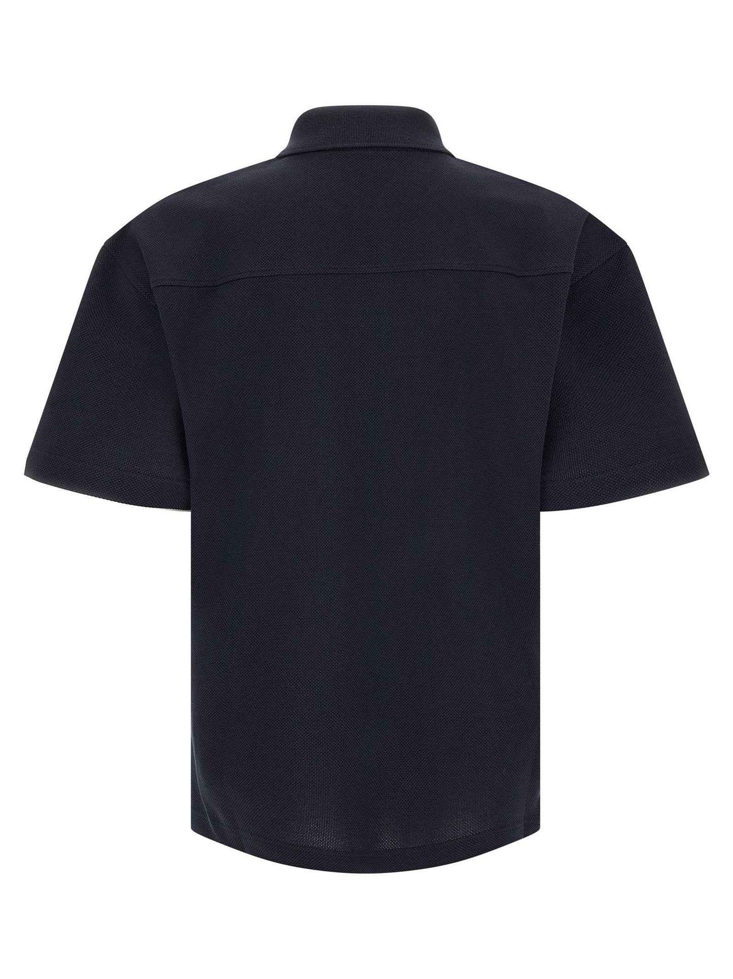 Blue Cotton Polo Shirt