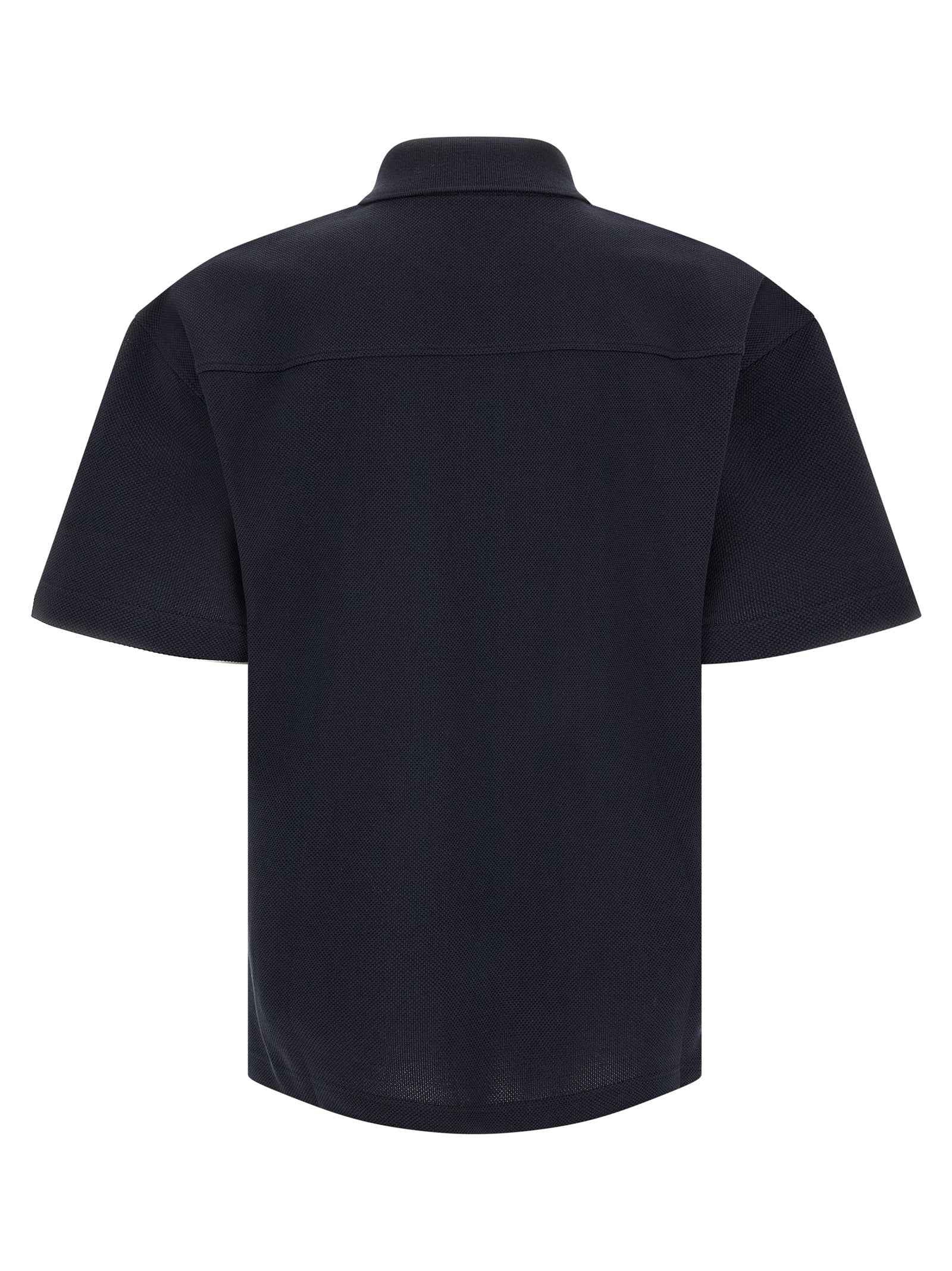 Blue Cotton Polo Shirt
