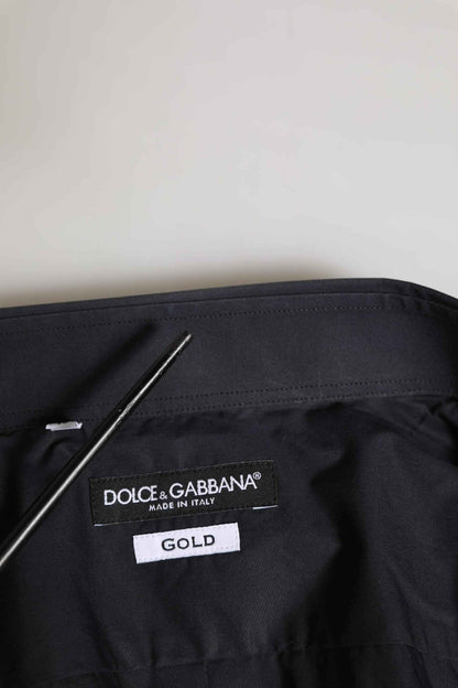 Black GOLD Long Sleeves Formal Dress Shirt