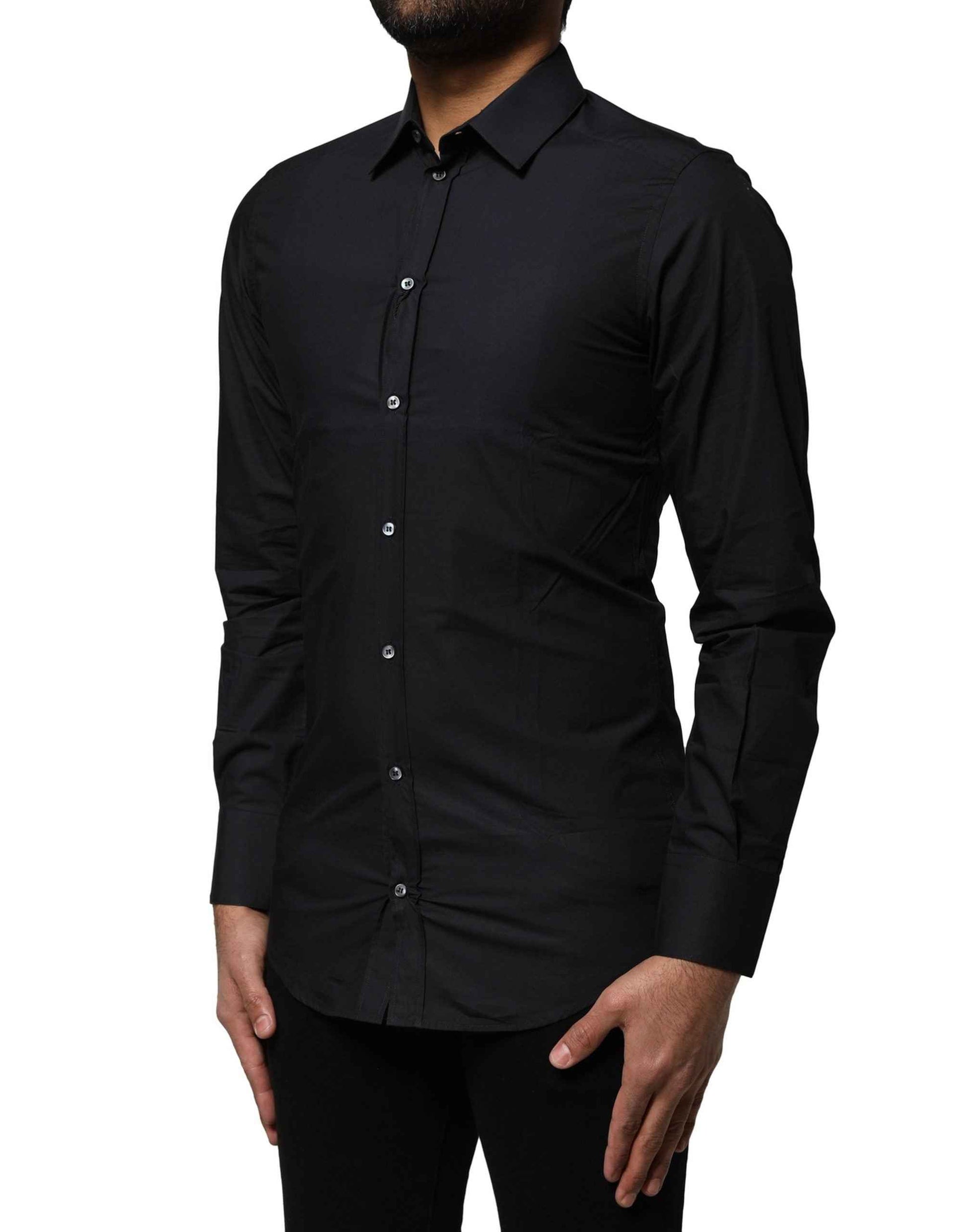 Black GOLD Long Sleeves Formal Dress Shirt
