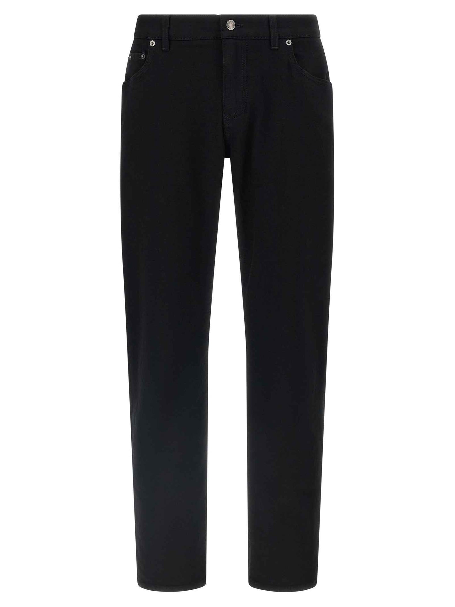 Black Cotton Slim Fit Jeans