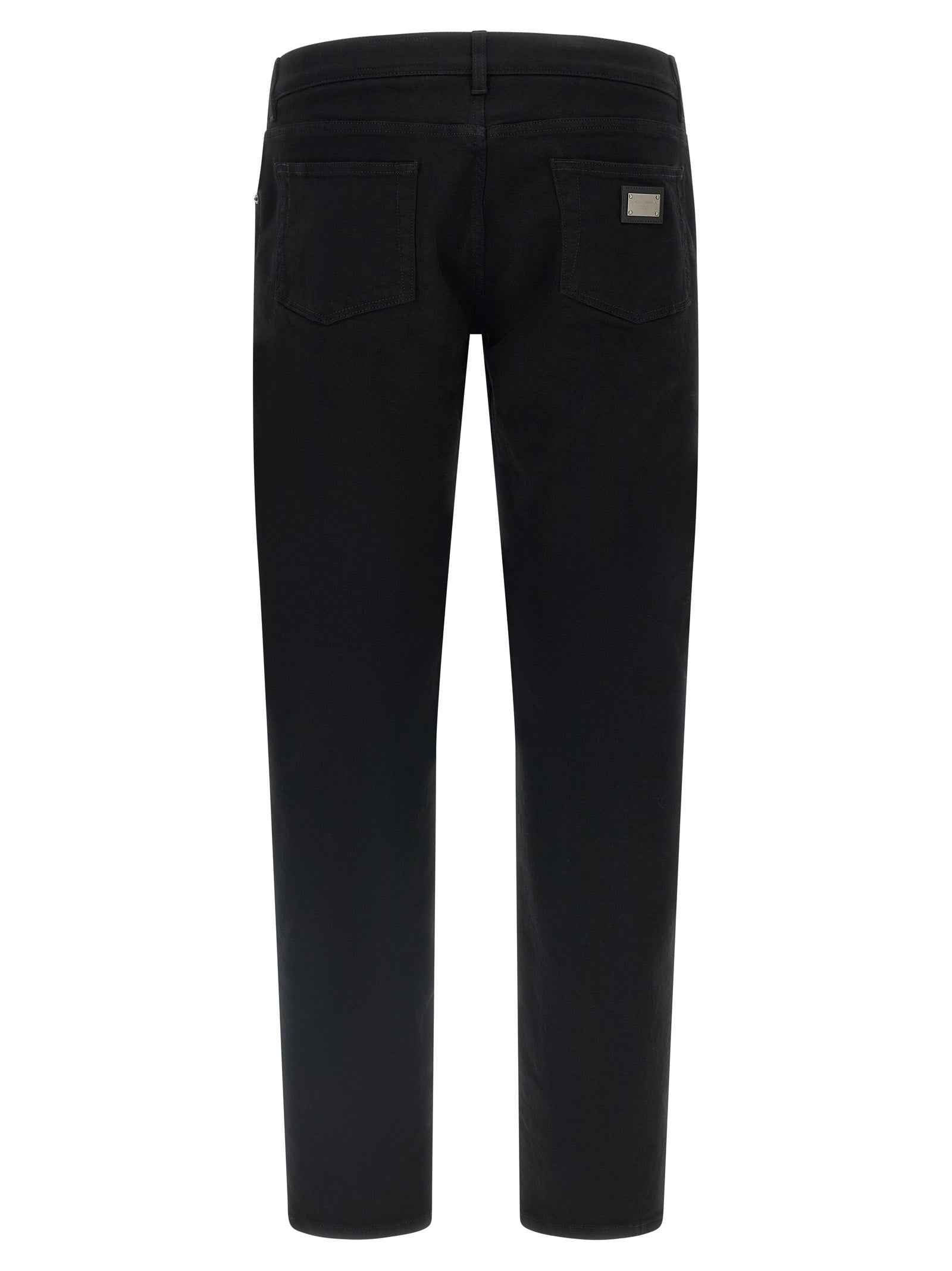 Black Cotton Slim Fit Jeans