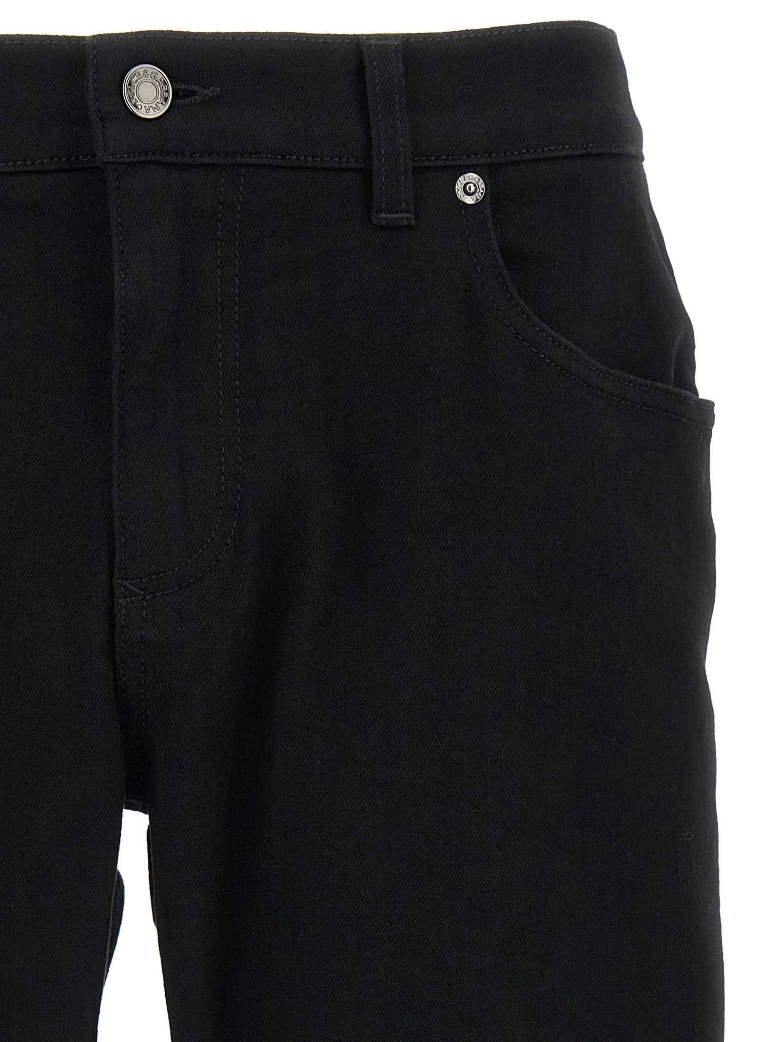 Black Cotton Slim Fit Jeans