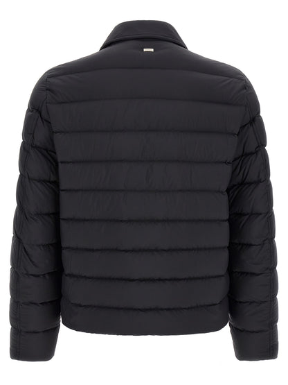 Black Polyamide Full-Length Jacket