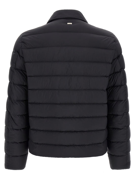 Black Polyamide Full-Length Jacket