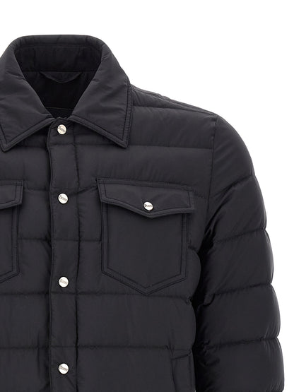 Black Polyamide Full-Length Jacket