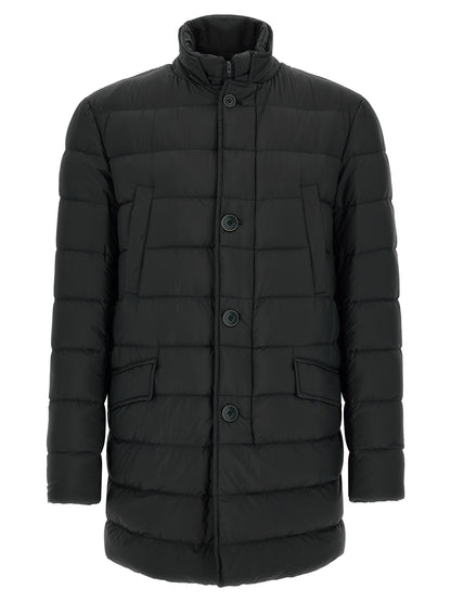 Black Polyamide Full-Length Jacket