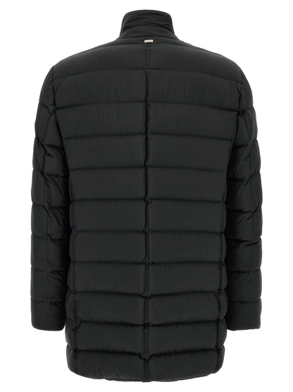 Black Polyamide Full-Length Jacket