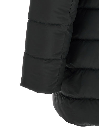 Black Polyamide Full-Length Jacket