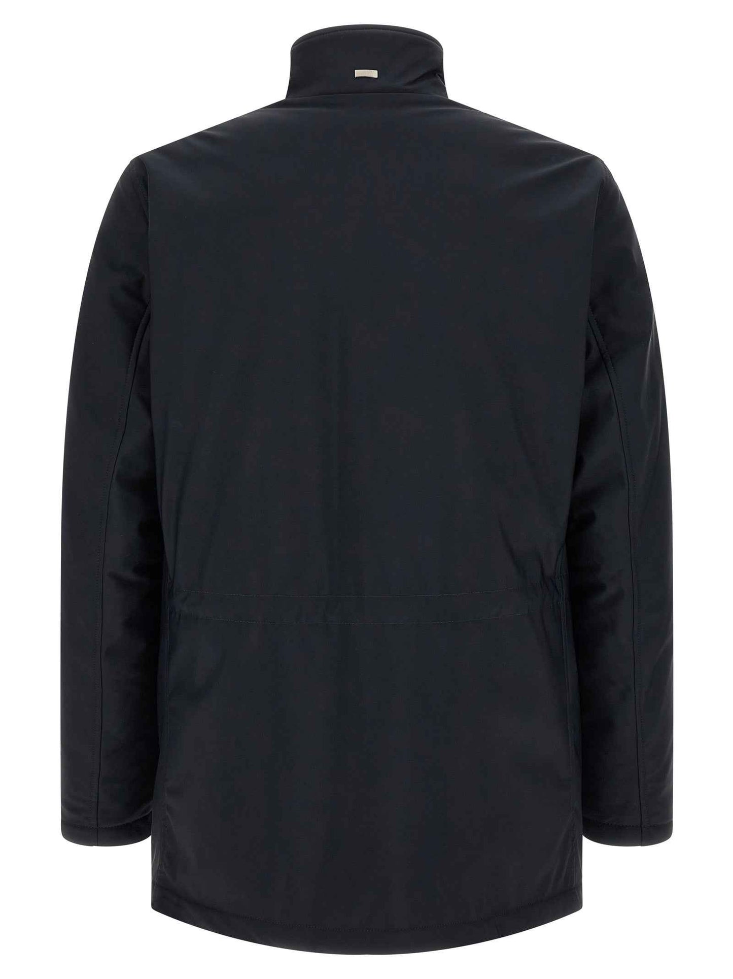 Blue Polyamide Full-Length Jacket