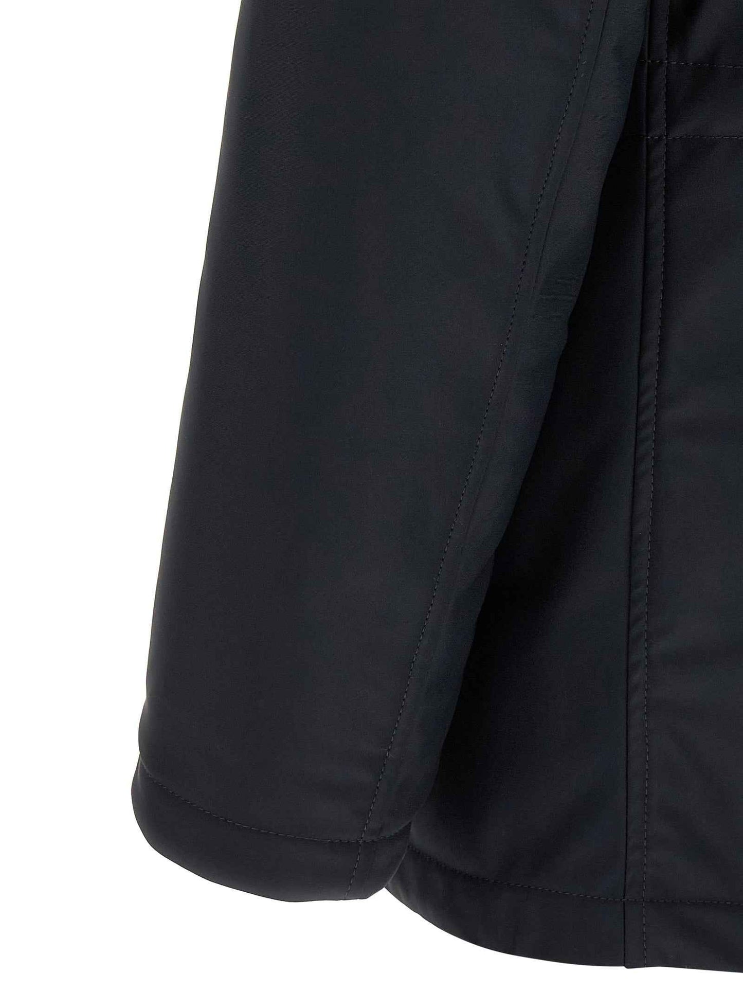 Blue Polyamide Full-Length Jacket