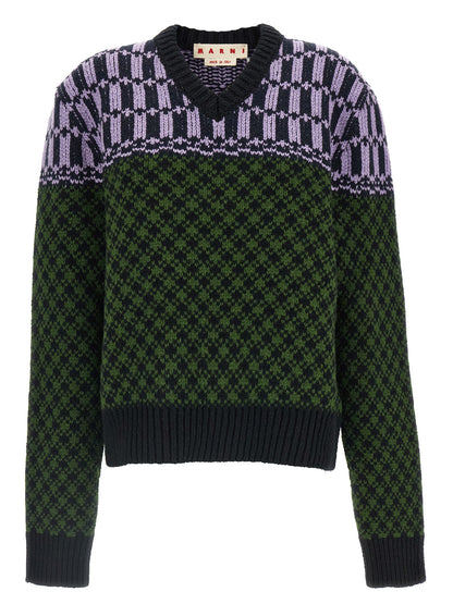 Multicolor Wool Cardigan