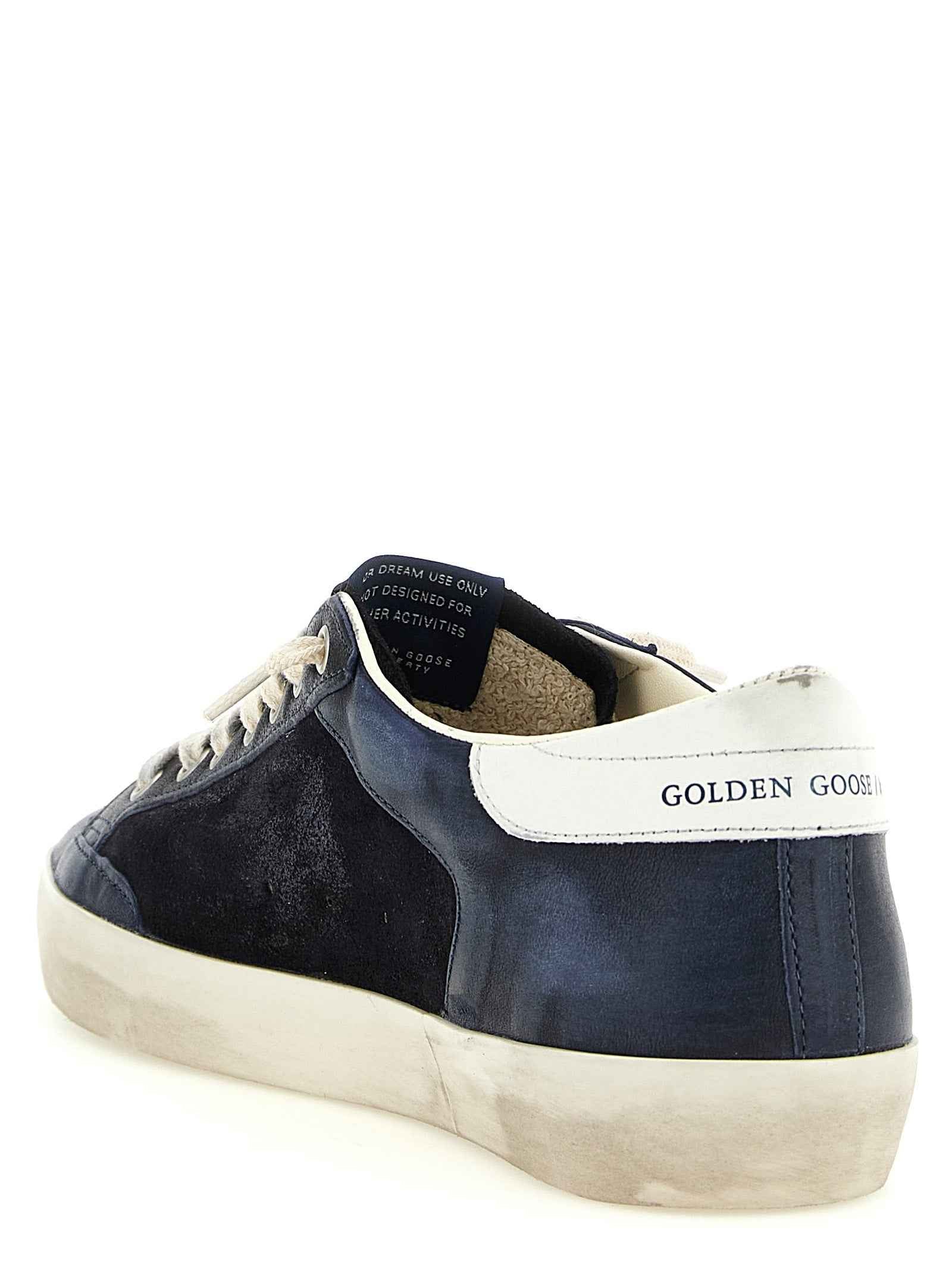 Blue Cowhide Low Top Sneakers