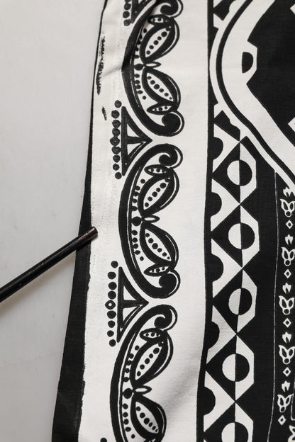 White Bandana Print Cotton Crew Neck T-shirt
