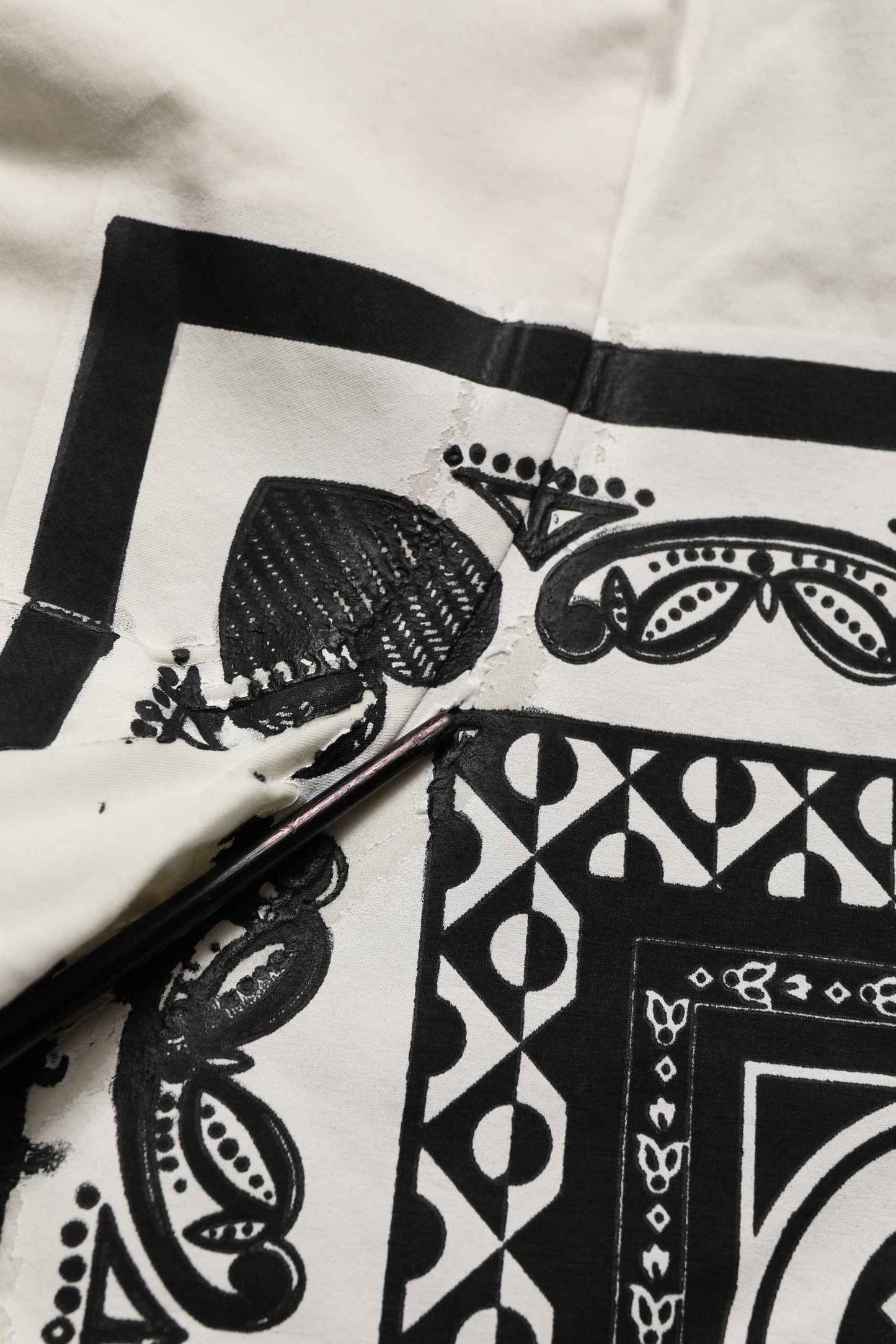 White Bandana Print Cotton CrewNeck T-shirt