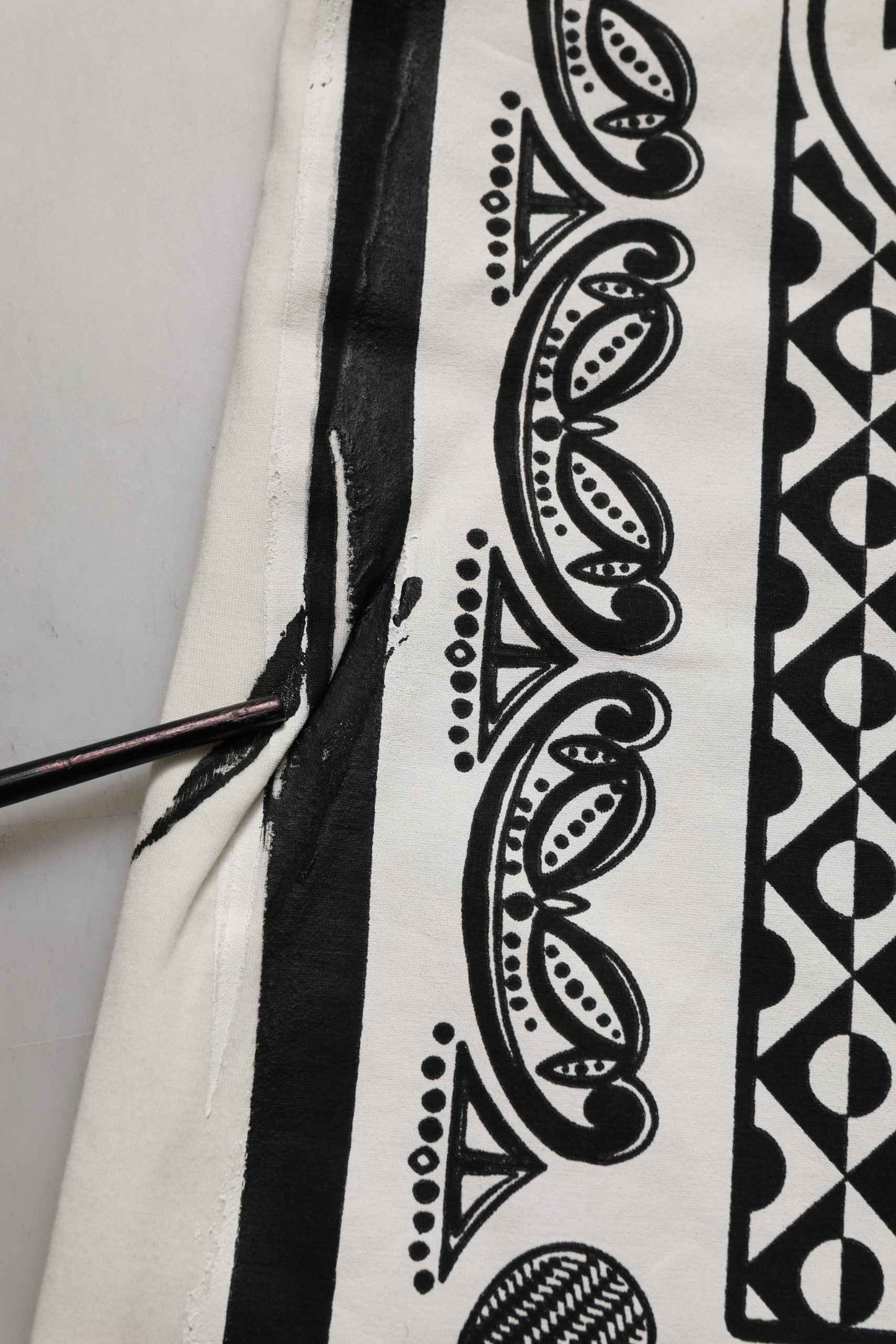 White Bandana Print Cotton CrewNeck T-shirt