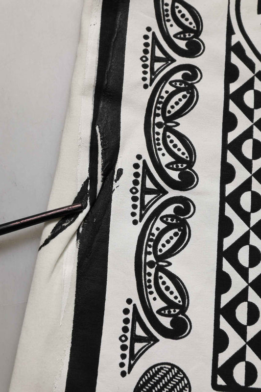 White Bandana Print Cotton CrewNeck T-shirt