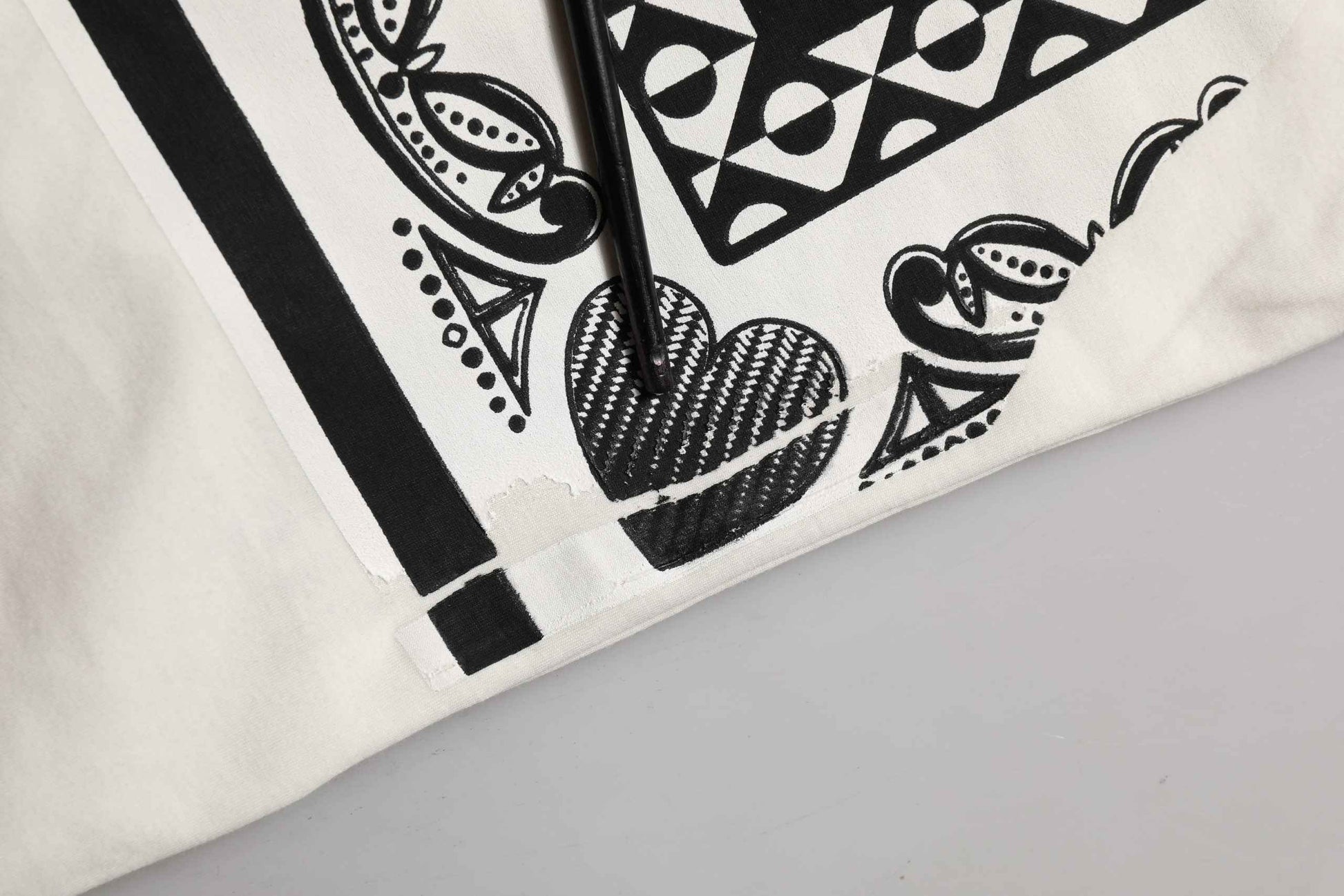 White Bandana Print Cotton Crew Neck T-shirt