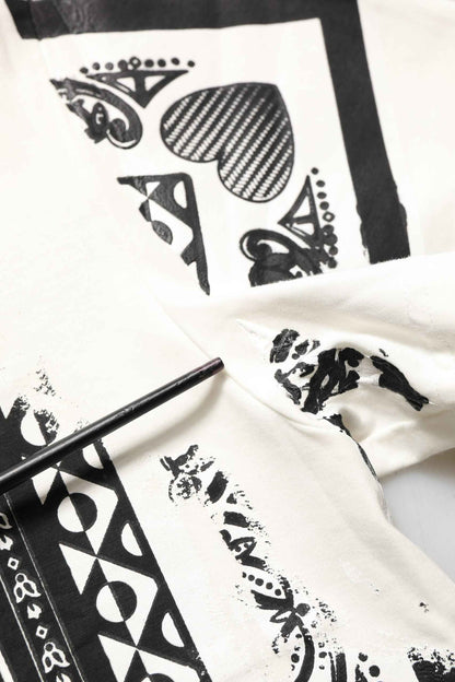 White Bandana Print Cotton Crew Neck T-shirt