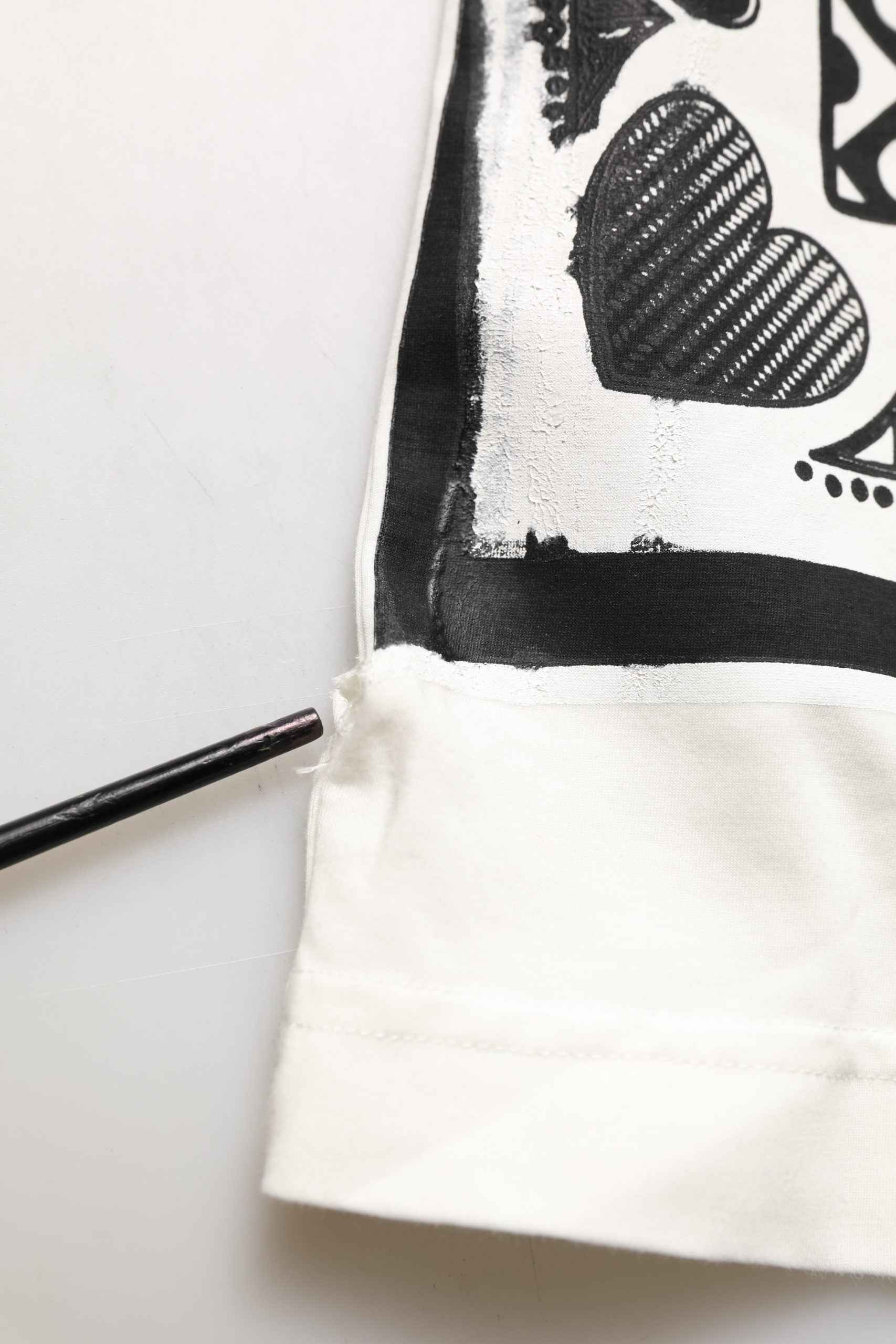 White Bandana Print Cotton Crew Neck T-shirt
