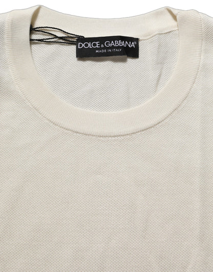 Off White Crew Neck Short Sleeves T-shirt