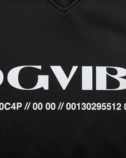 Black Polyester DGVIB3 Oversized Jersey T-shirt