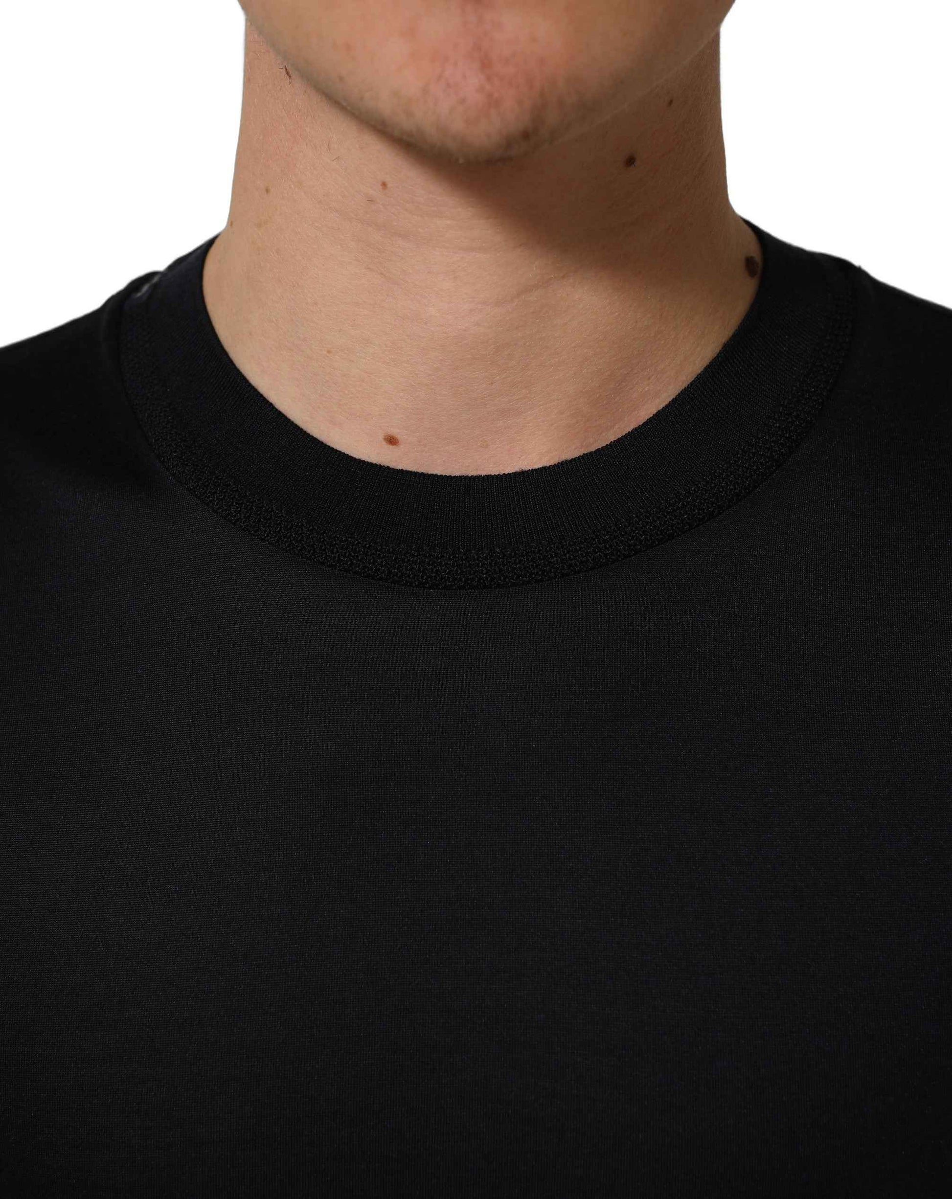 Blue Cotton Crew Neck Short Sleeve T-shirt