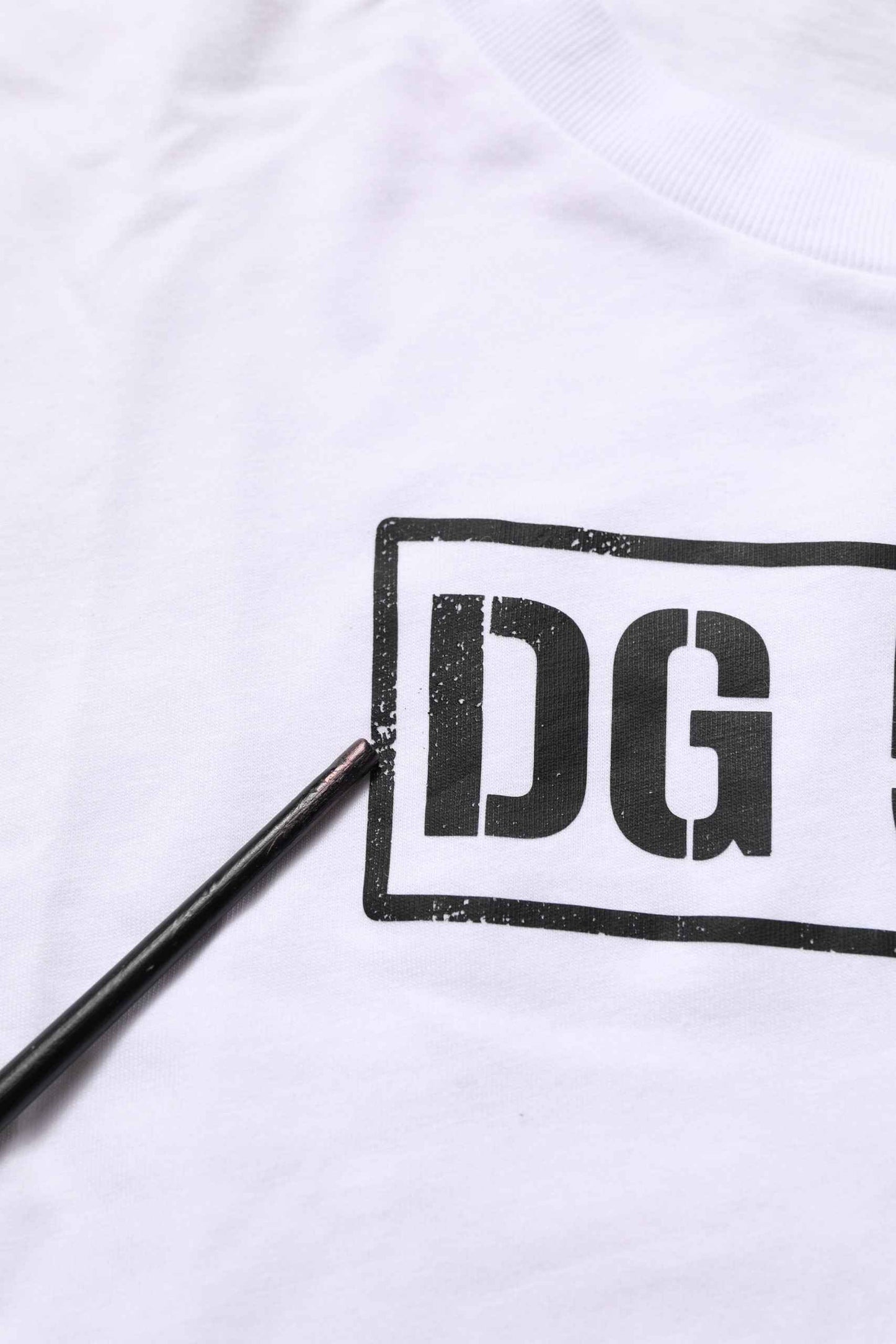 White DG 58.62 Cotton Crew Neck Men T-shirt