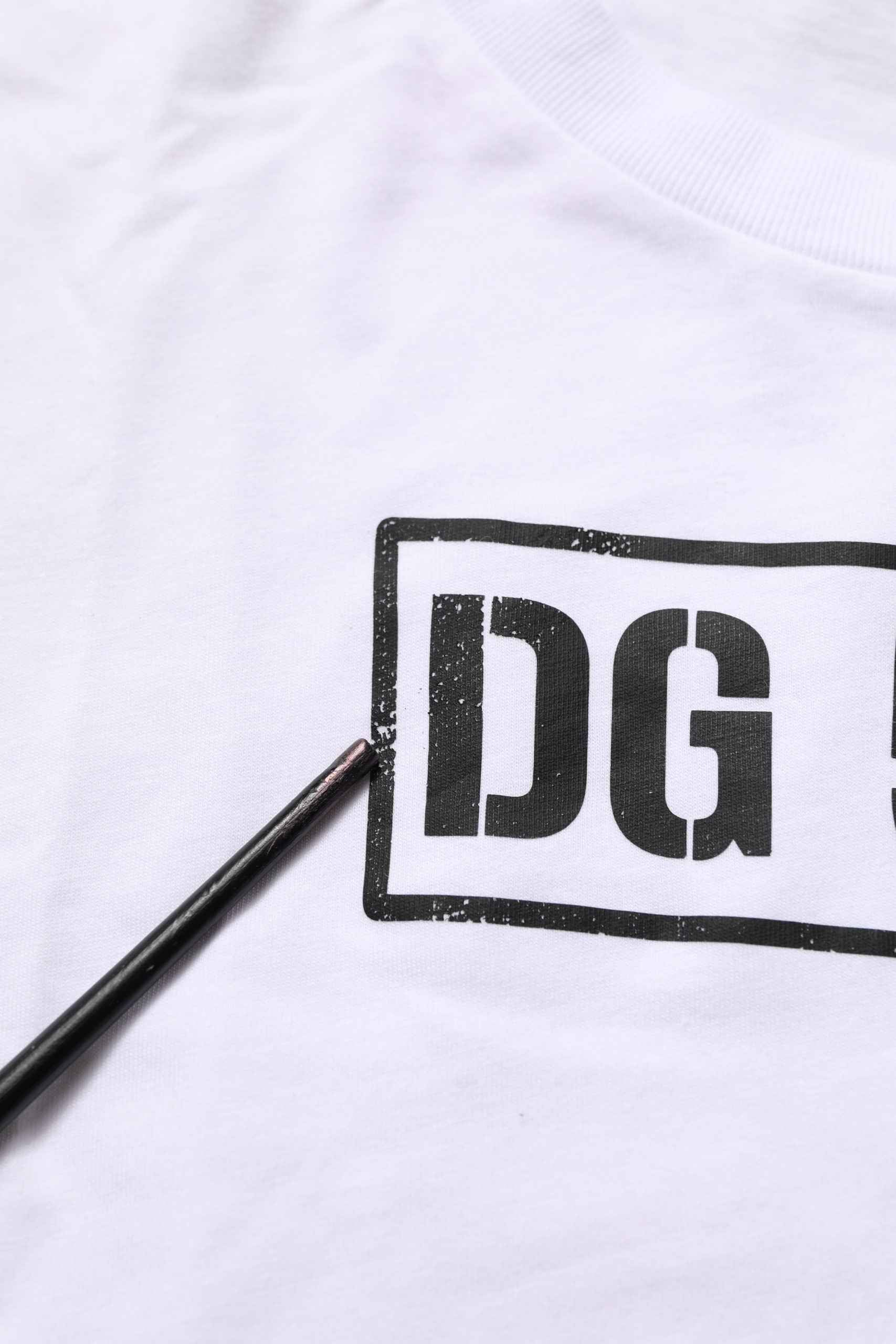 White DG 58.62 Cotton Crew Neck Men T-shirt