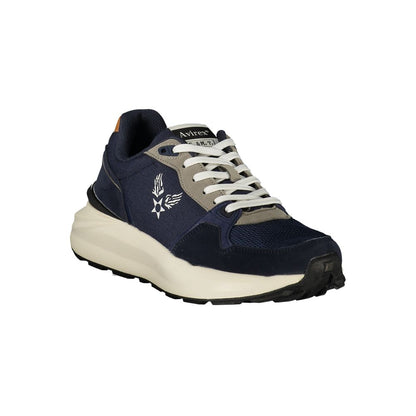 Blue Polyurethane Men's Sneaker