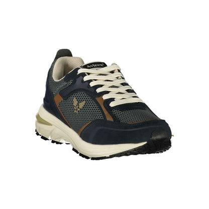Blue Polyurethane Men's Sneaker