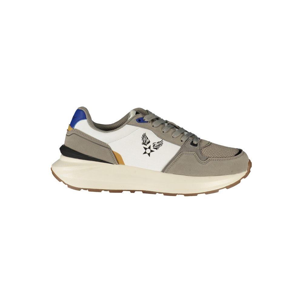 White Polyester Men's Sneaker