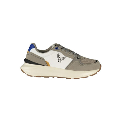 White Polyester Men's Sneaker
