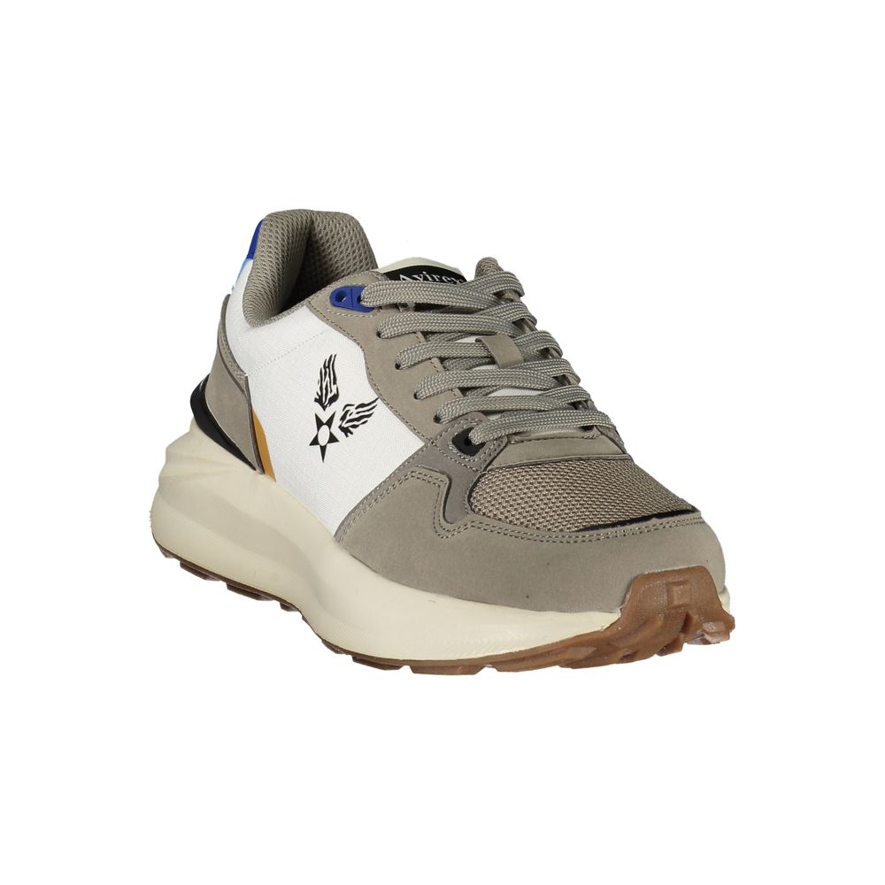 White Polyester Men's Sneaker