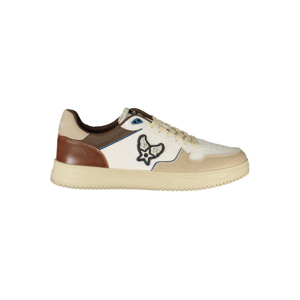White Polyurethane Men's Sneaker