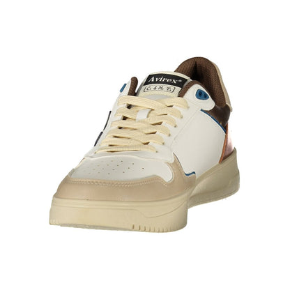 White Polyurethane Men's Sneaker
