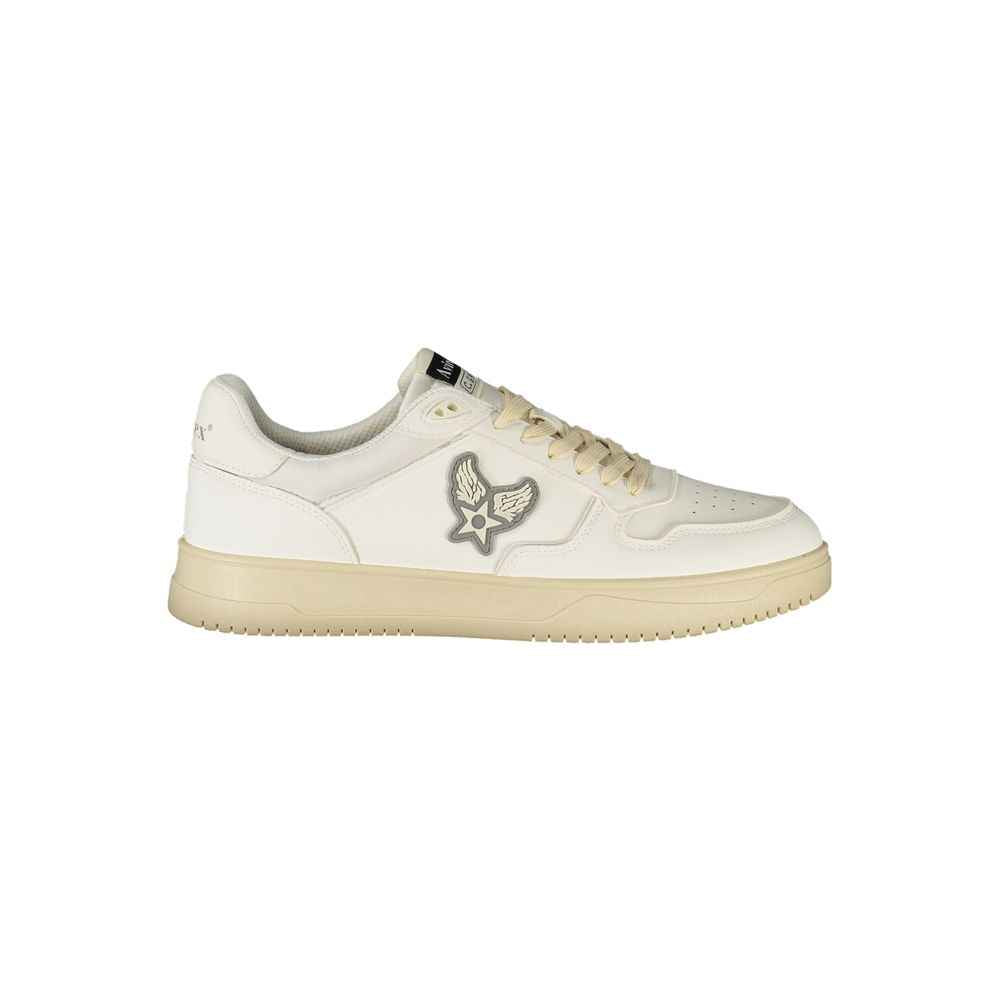 White Polyurethane Men's Sneaker