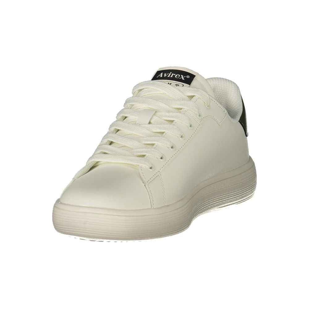 White Polyurethane Men's Sneaker