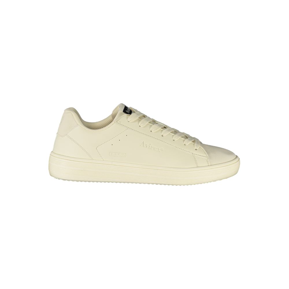 White Polyurethane Men's Sneaker