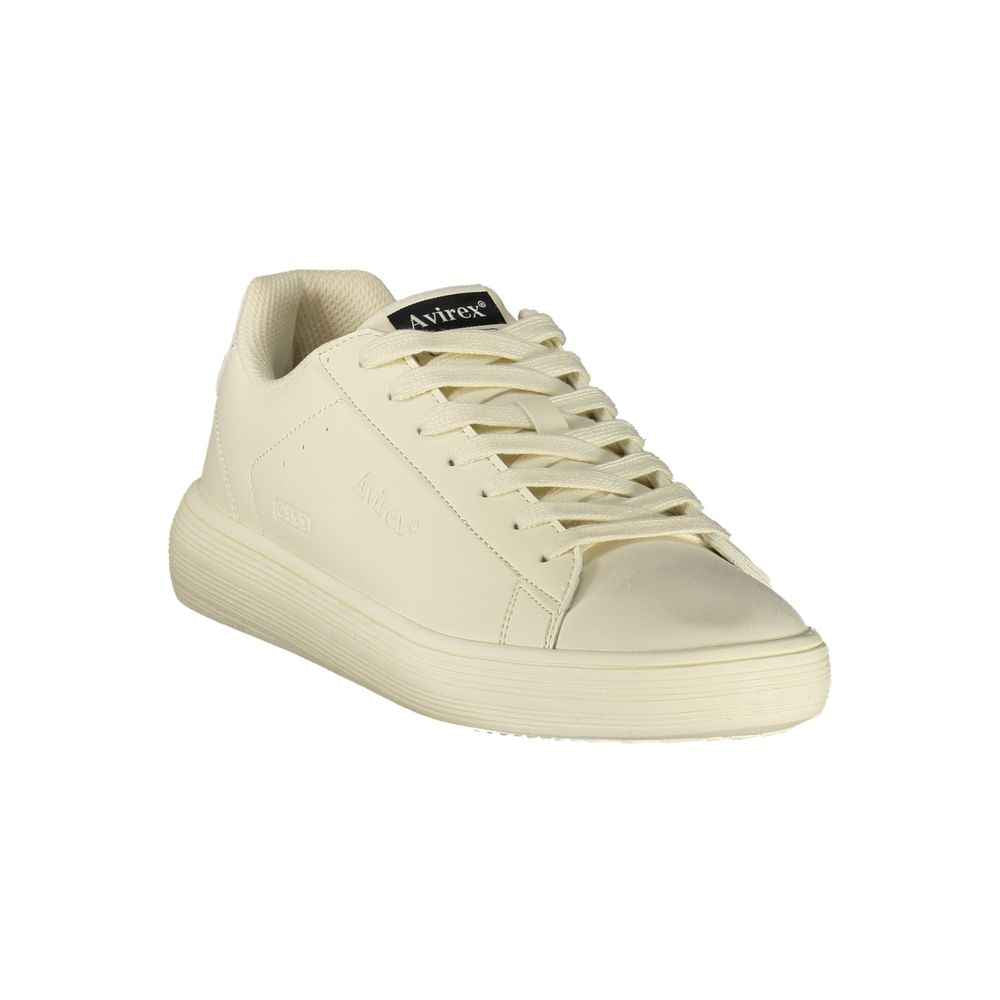 White Polyurethane Men's Sneaker