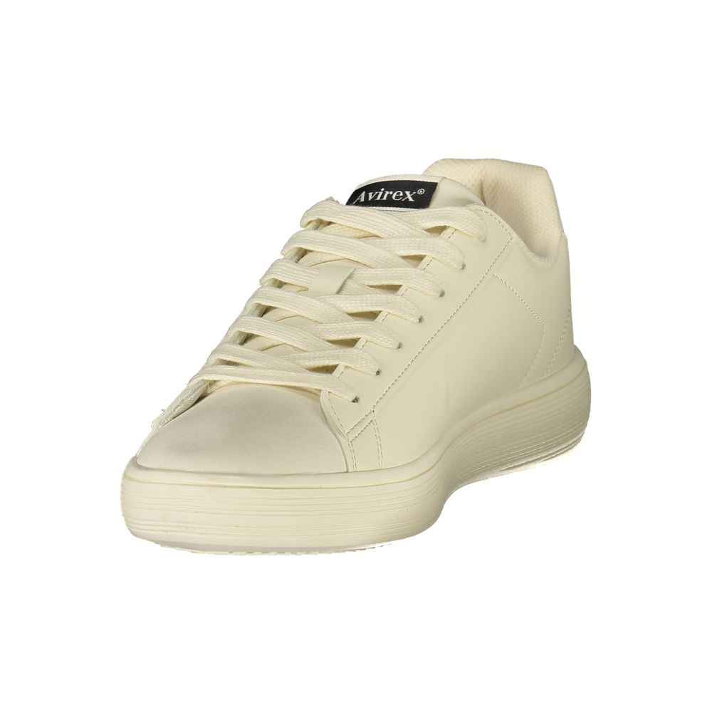 White Polyurethane Men's Sneaker