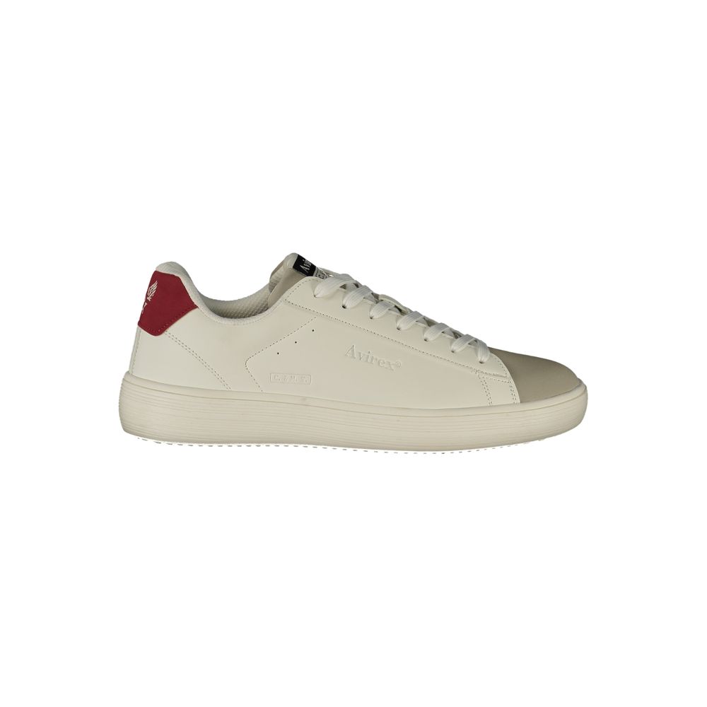 White Polyurethane Men's Sneaker