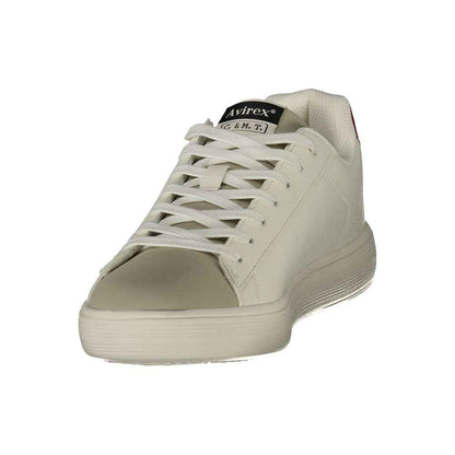 White Polyurethane Men's Sneaker