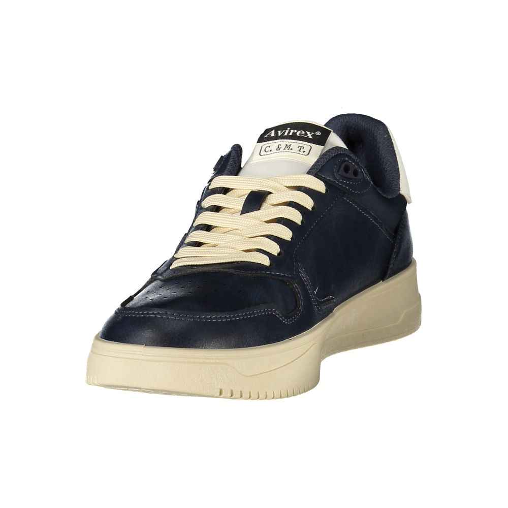 Blue Polyurethane Men's Sneaker