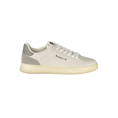 White Polyurethane Men's Sneaker
