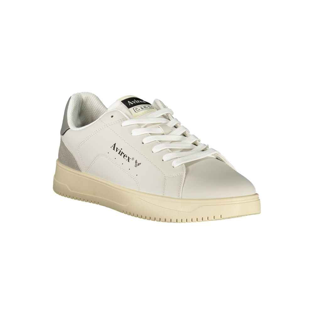 White Polyurethane Men's Sneaker